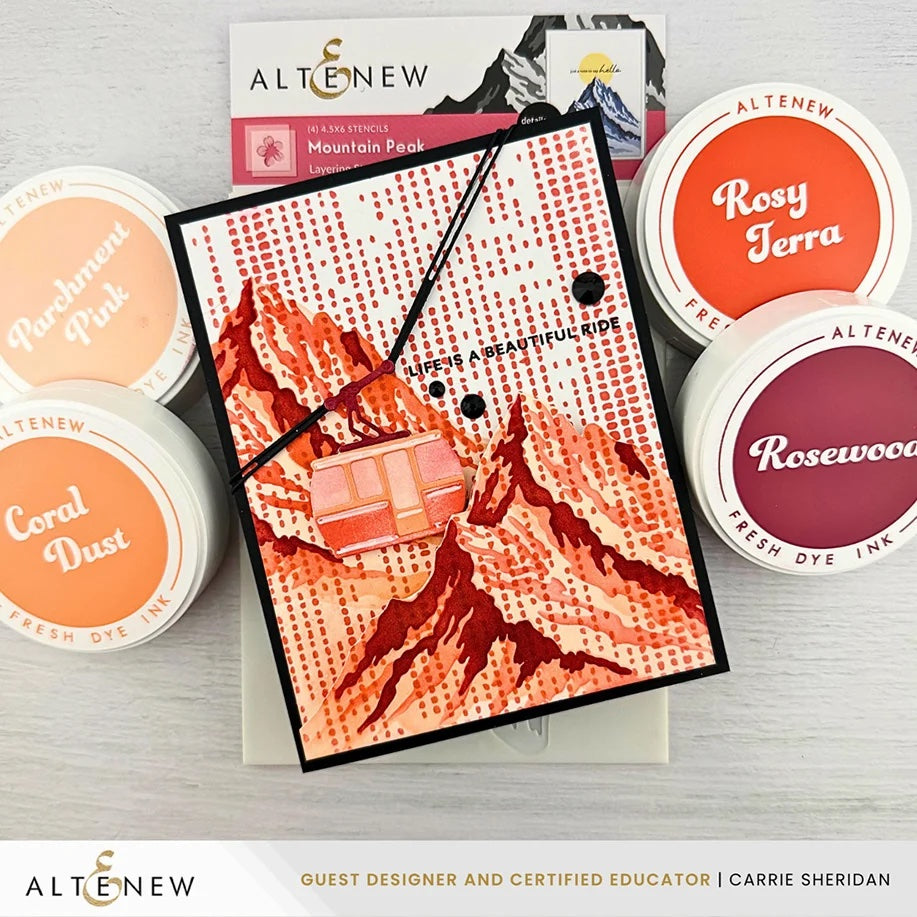 Altenew Coral Dust Fresh Dye Ink Pad alt11479 life is beautiful card