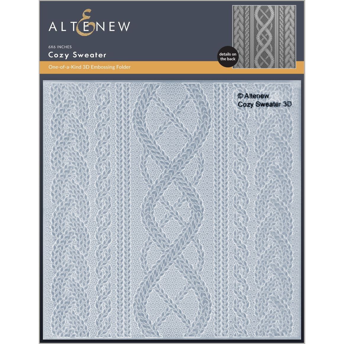 Altenew Cozy Sweater 3D Embossing Folder alt10981