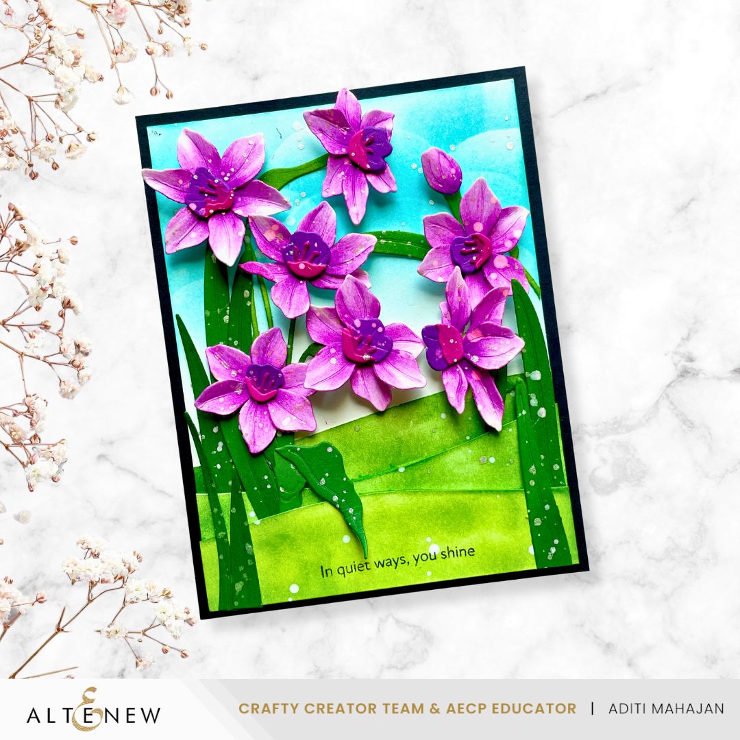 Altenew Craft-A-Flower Narcissus Layering Dies alt11131 purple