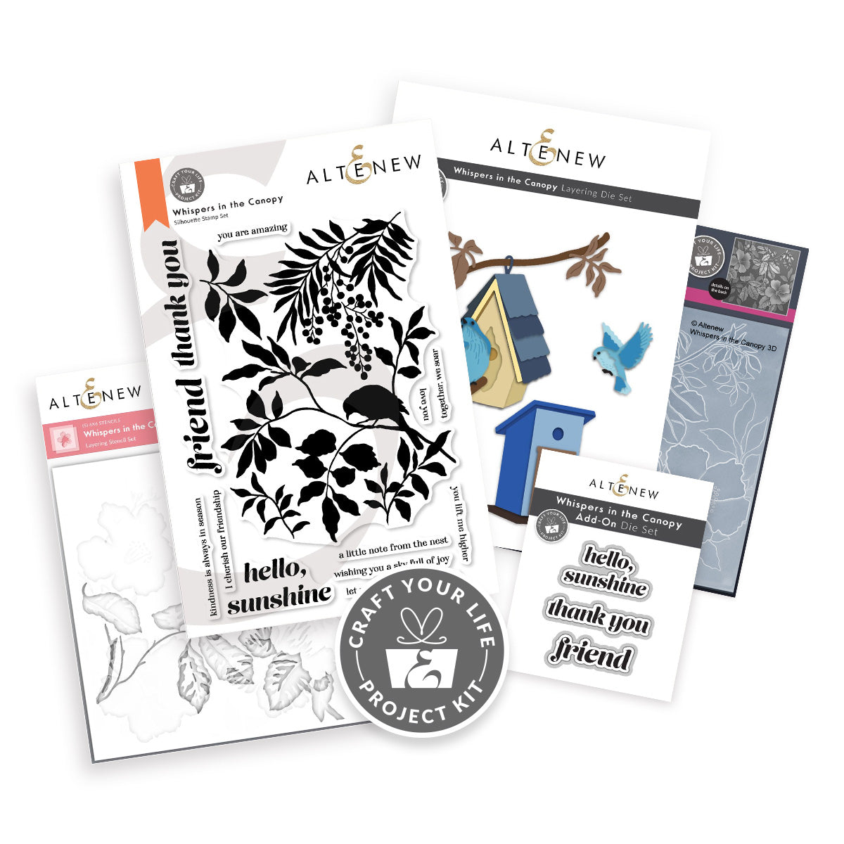 Altenew Craft Your Life Project Kit Whispers in the Canopy and Add-On Die Set