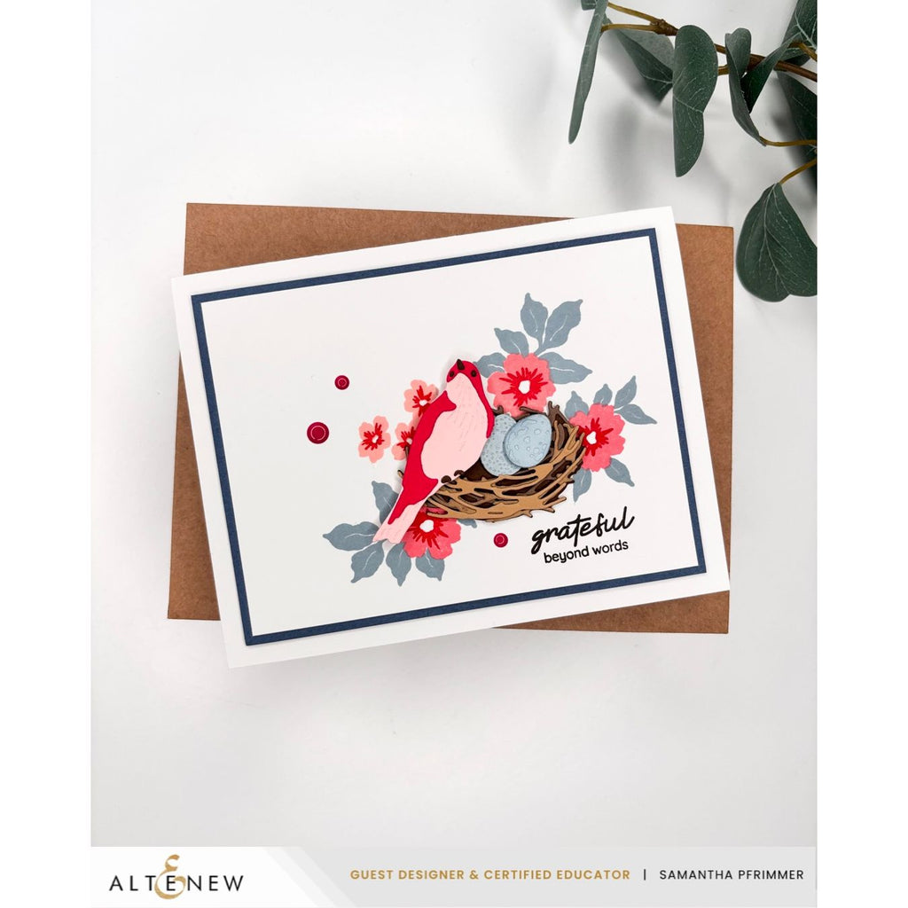 Altenew Craft Your Life Project Kit Whispers in the Canopy and Add-On Die Set flowers
