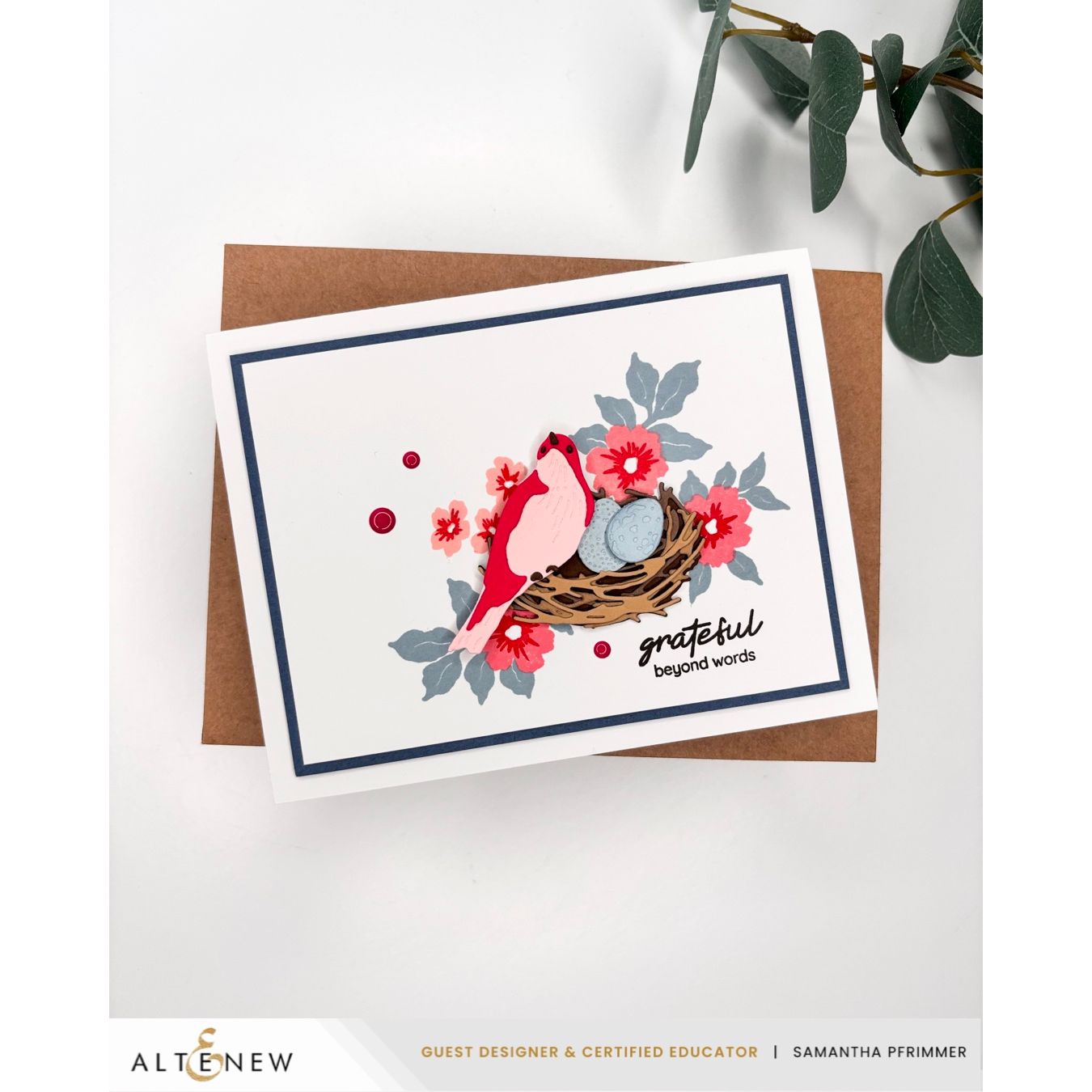 Altenew Craft Your Life Project Kit Whispers in the Canopy and Add-On Die Set flowers