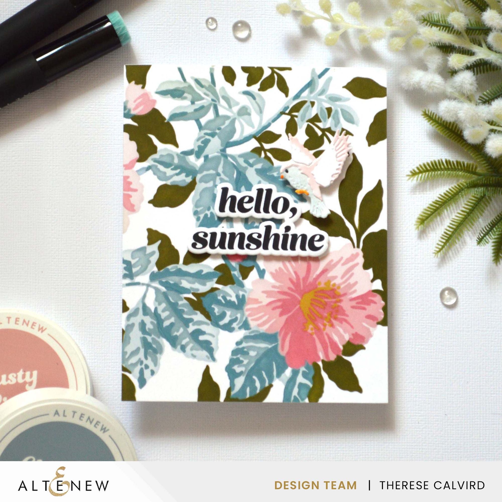 Altenew Craft Your Life Project Kit Whispers in the Canopy and Add-On Die Set hello
