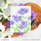 Altenew Dancing Cosmos Simple Coloring Stencils alt11074 purple