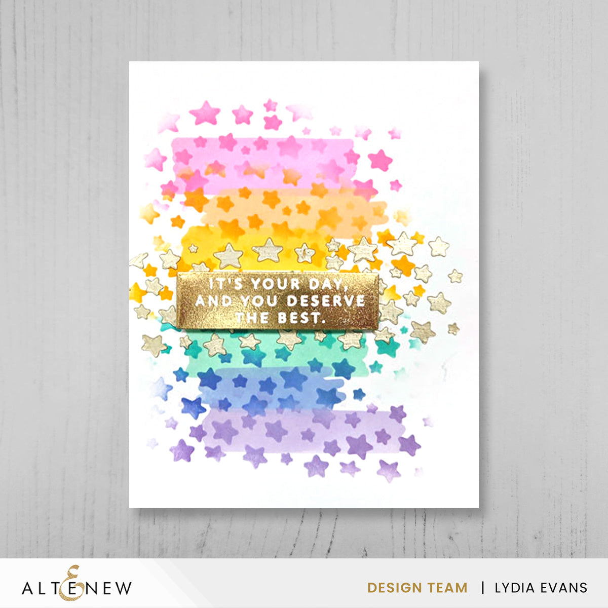 Altenew Daydream Doodles Stencils alt10420 rainbow stars