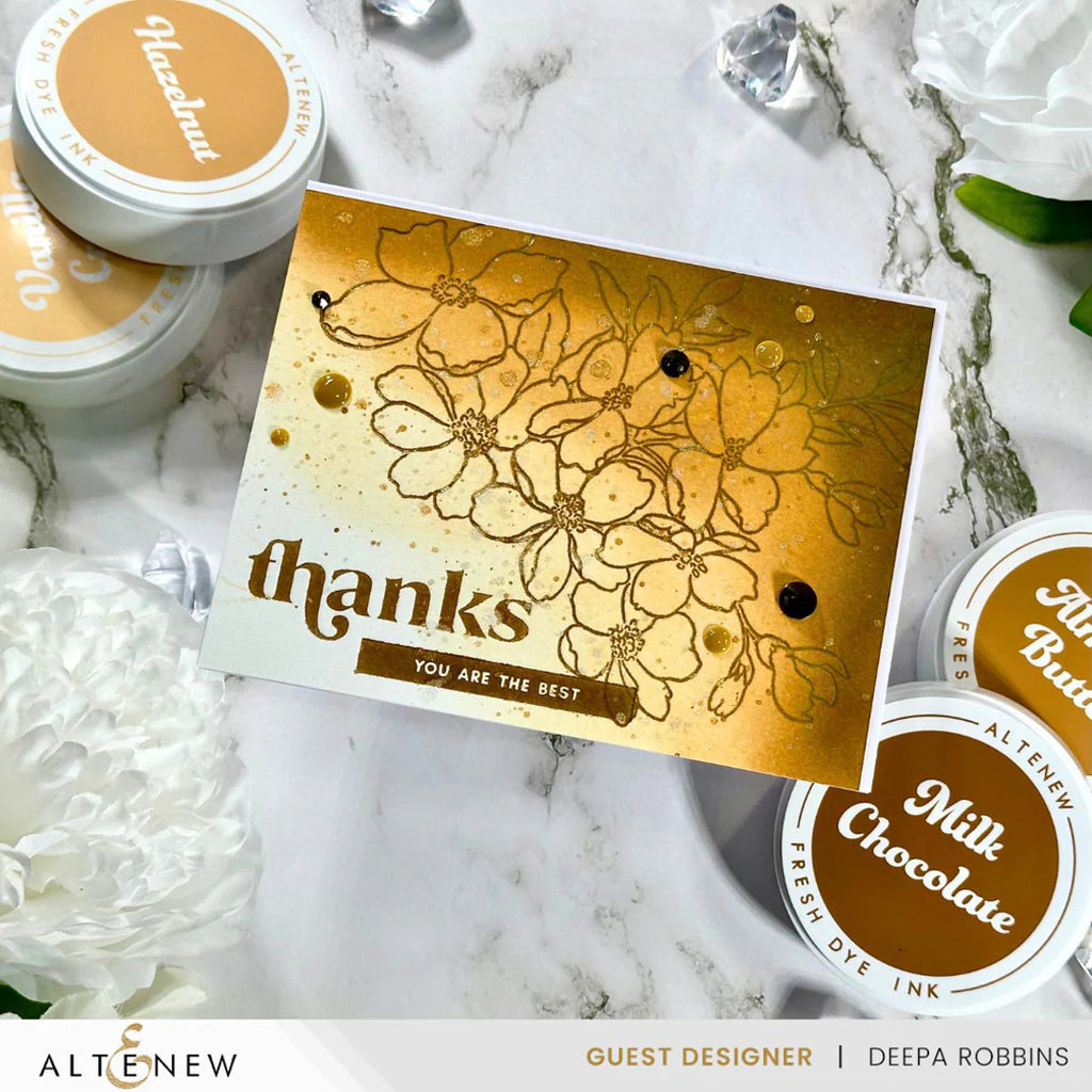 Altenew Delectable Delights Fresh Dye Ink Mini Cube Set alt8548 thanks