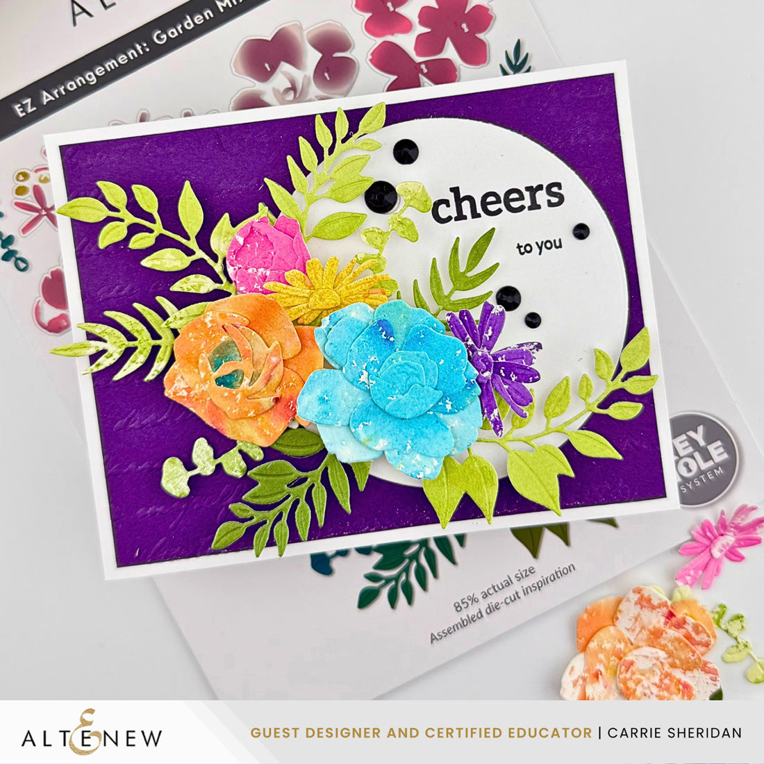 Altenew EZ Arrangement Garden Mix Layering Dies alt11007 cheers to you card