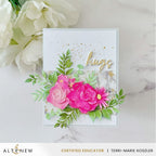 Altenew EZ Arrangement Garden Mix Layering Dies alt11007 pink flower hugs card