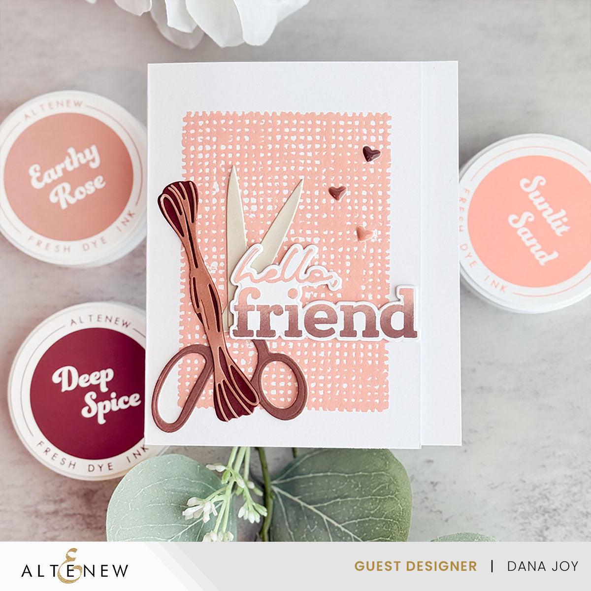 Altenew Earthy Rose Fresh Dye Ink Pad alt8860 hello friend