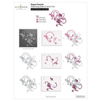 Altenew Elegant Flourish 3D Embossing Folder and Coloring Stencil Set layering guide