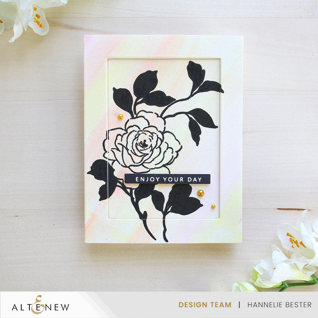 Altenew Enchanted Roses Clear Stamps alt10784 pastels