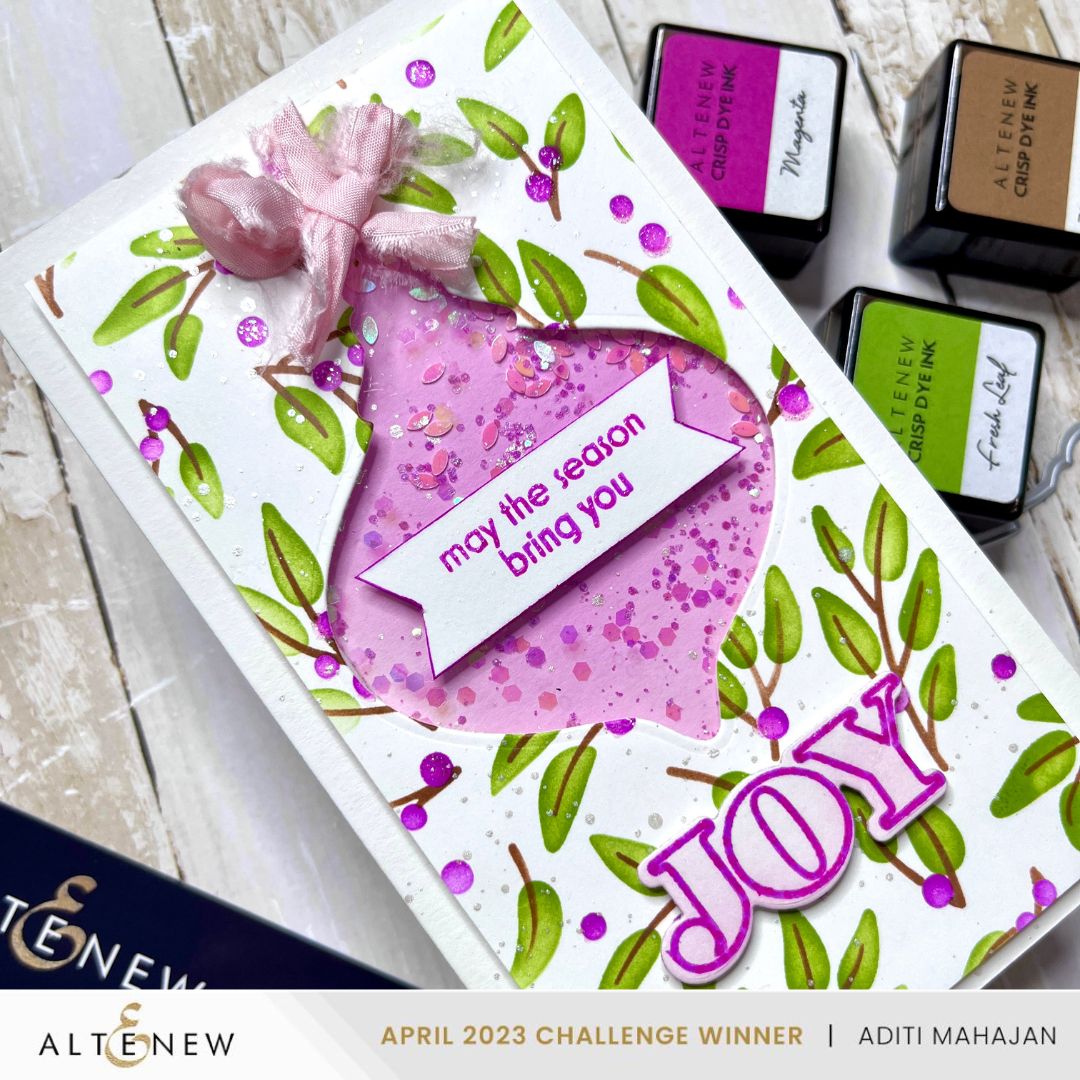 Altenew Jolly Ornaments Hot Foil Plates alt8218 joy