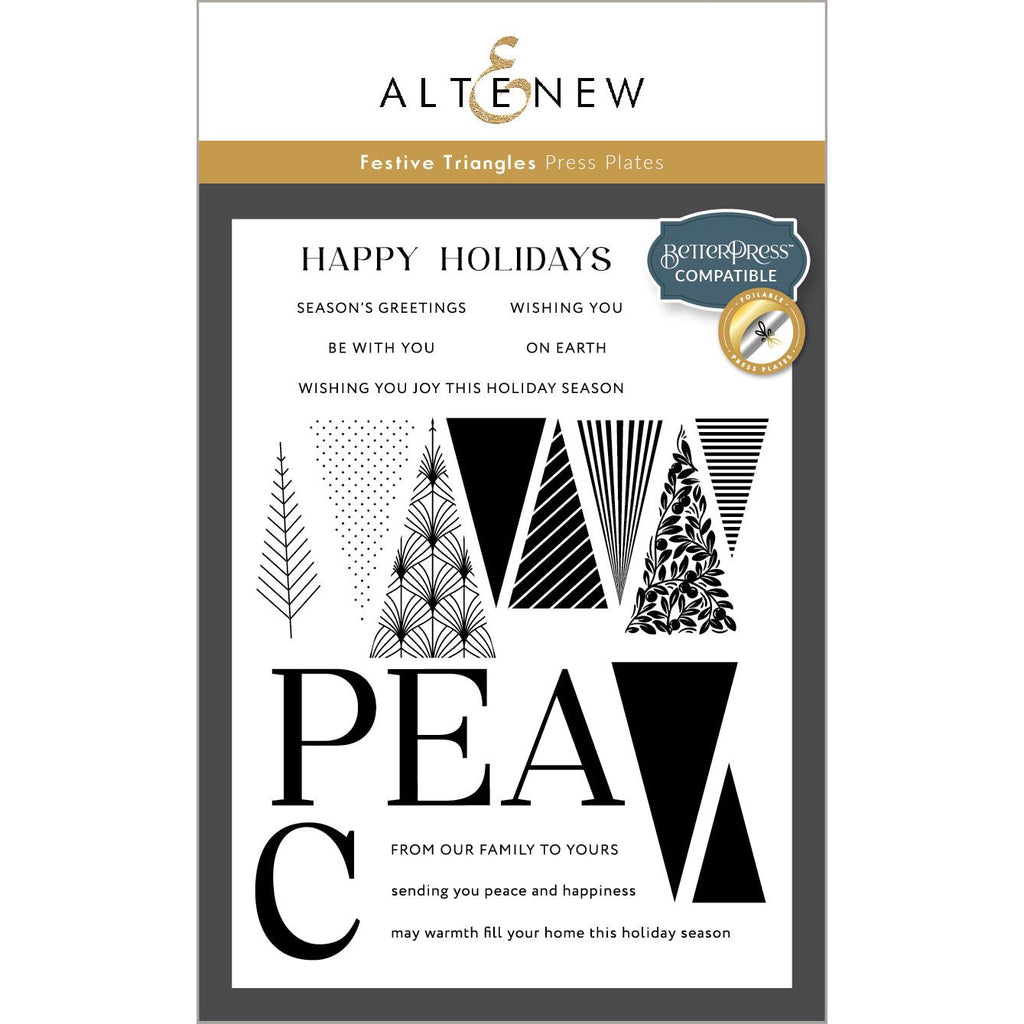 Altenew Festive Triangles Press Plates alt10916