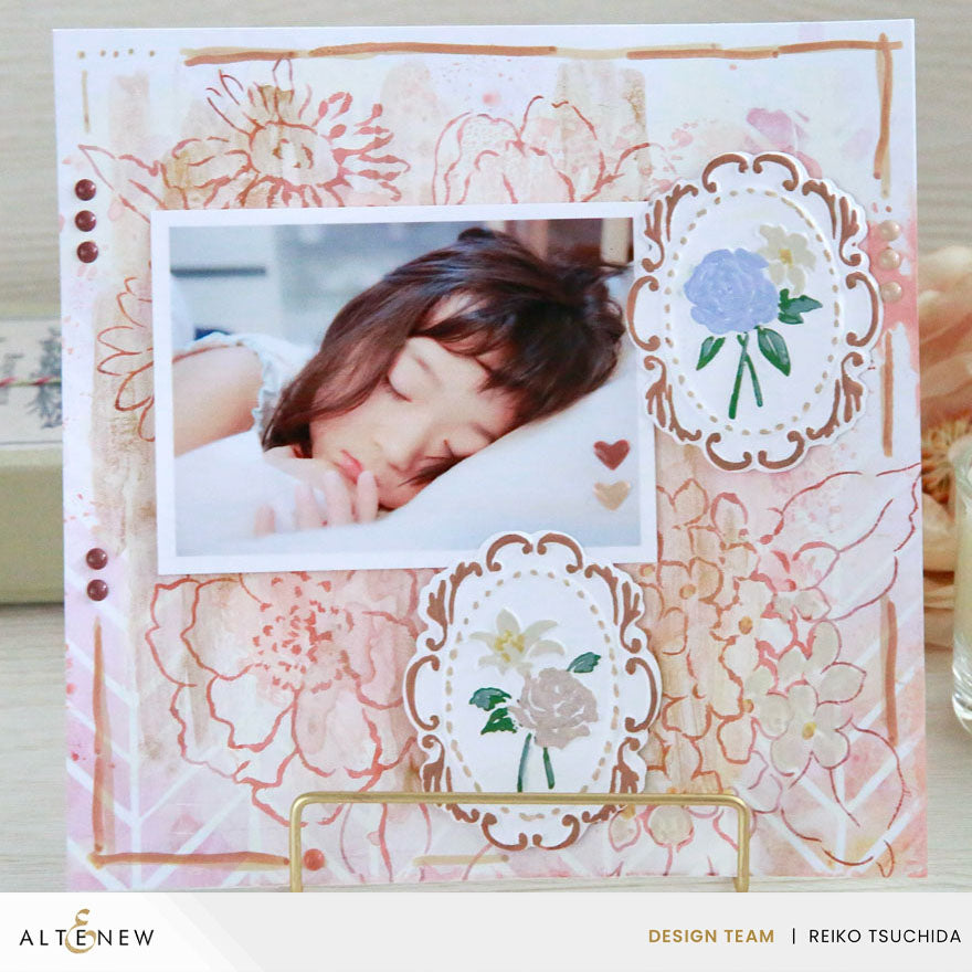 Altenew Floral Cameo Die alt10789 flowers
