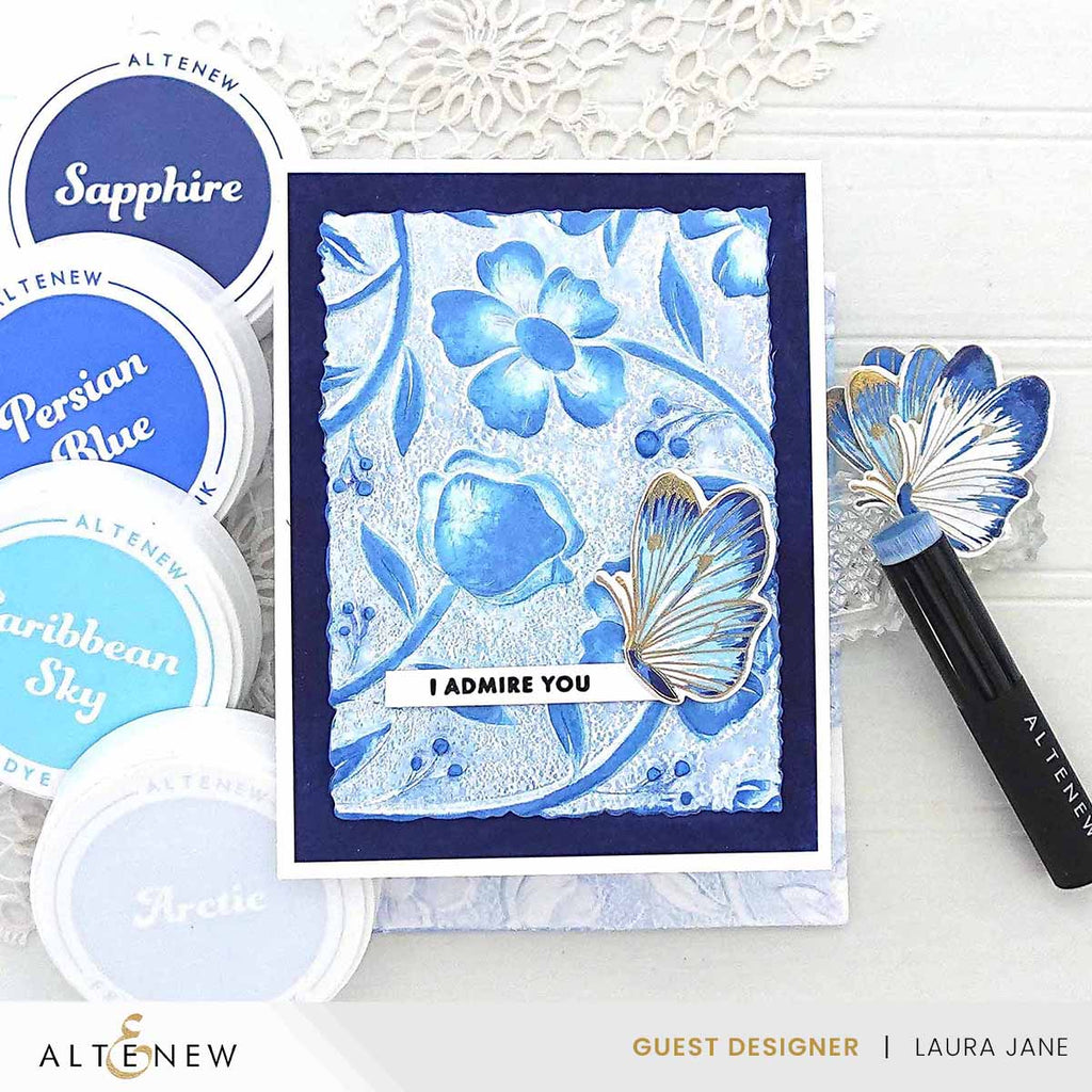 Altenew Glacier Caves Fresh Dye Ink Mini Cube Set alt8566 butterfly