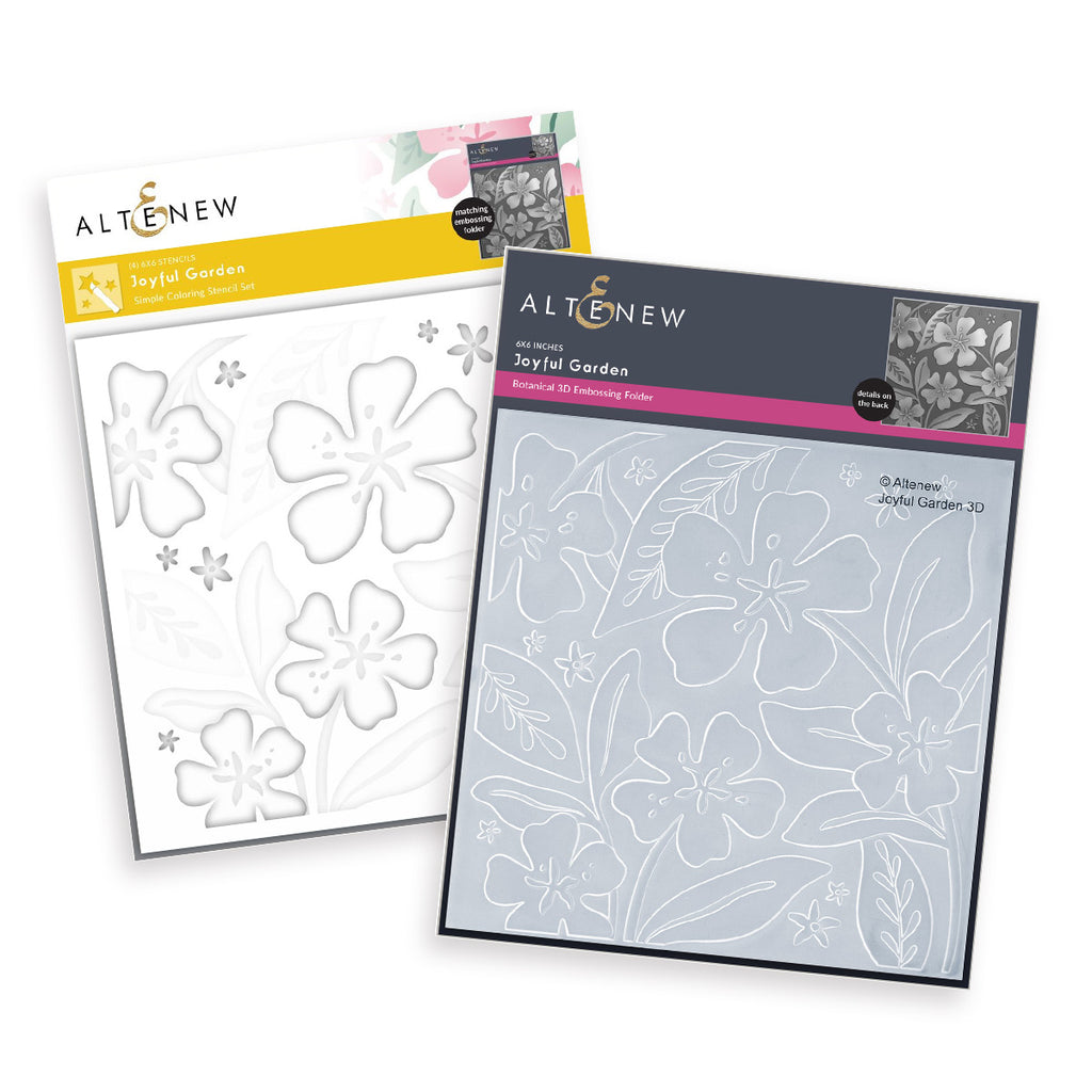 Altenew Joyful Garden Stencil and Embossing Folder Set