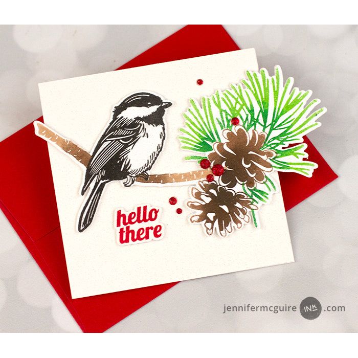 Altenew Lush Berry Branch Coloring Stencils and 3D Embossing Folder Set hello there | color-code:ALT01