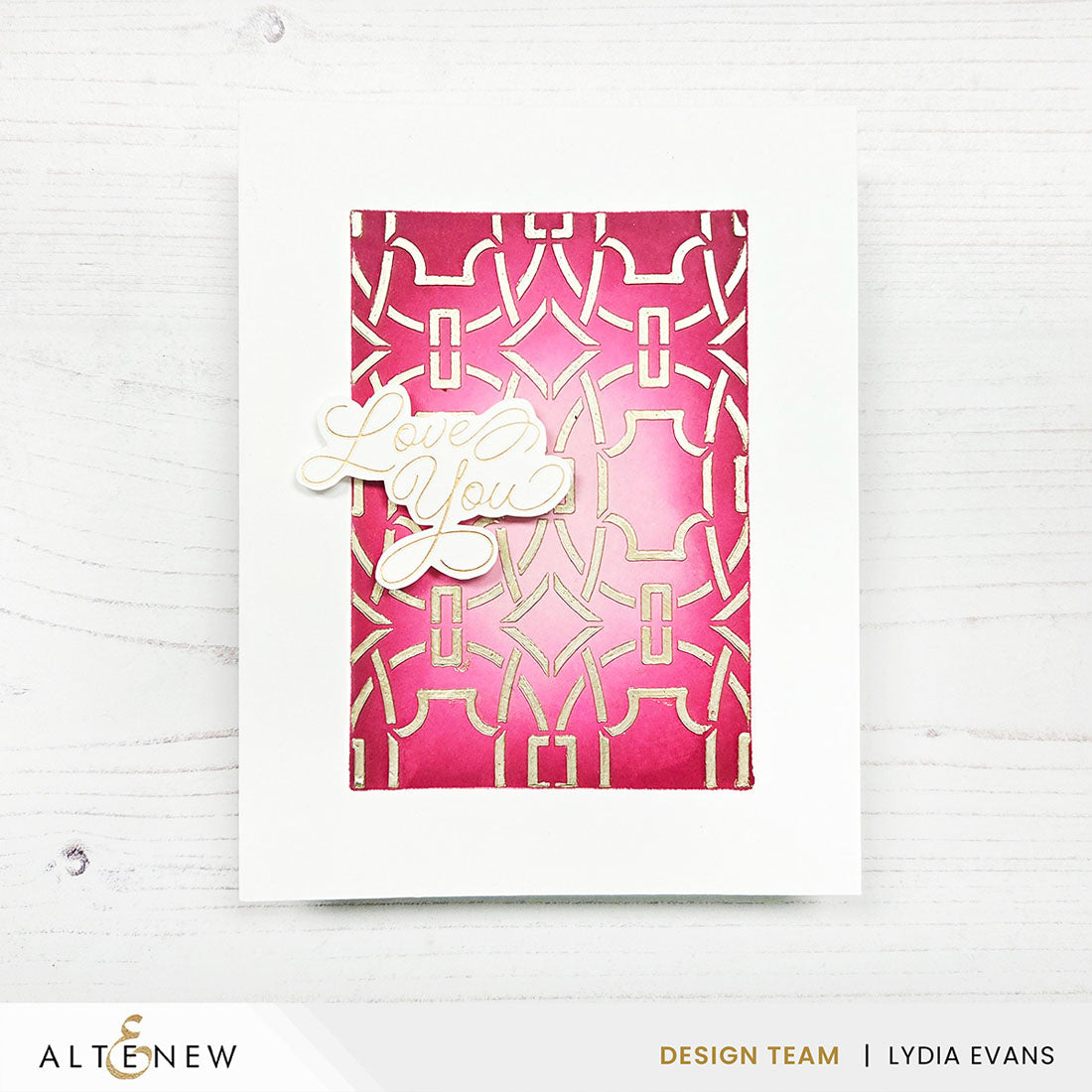 Altenew Luxe Lattice Stencil alt11251 love you
