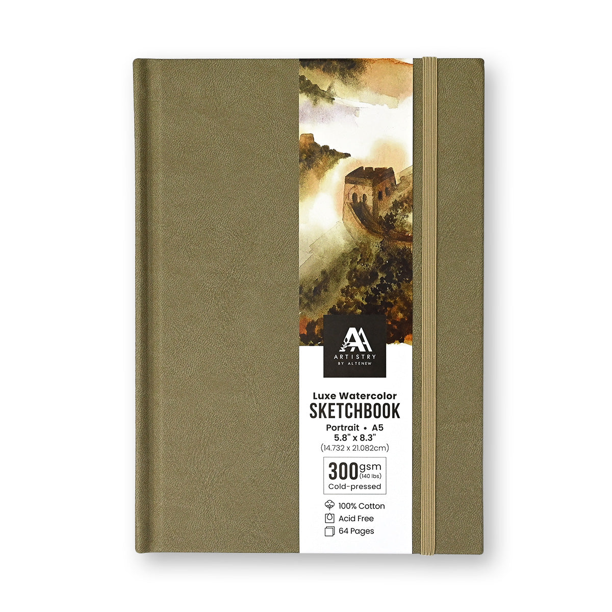 Altenew Luxe Watercolor Sketchbook A5 5.8 x 8.3 inch Portrait alt11173