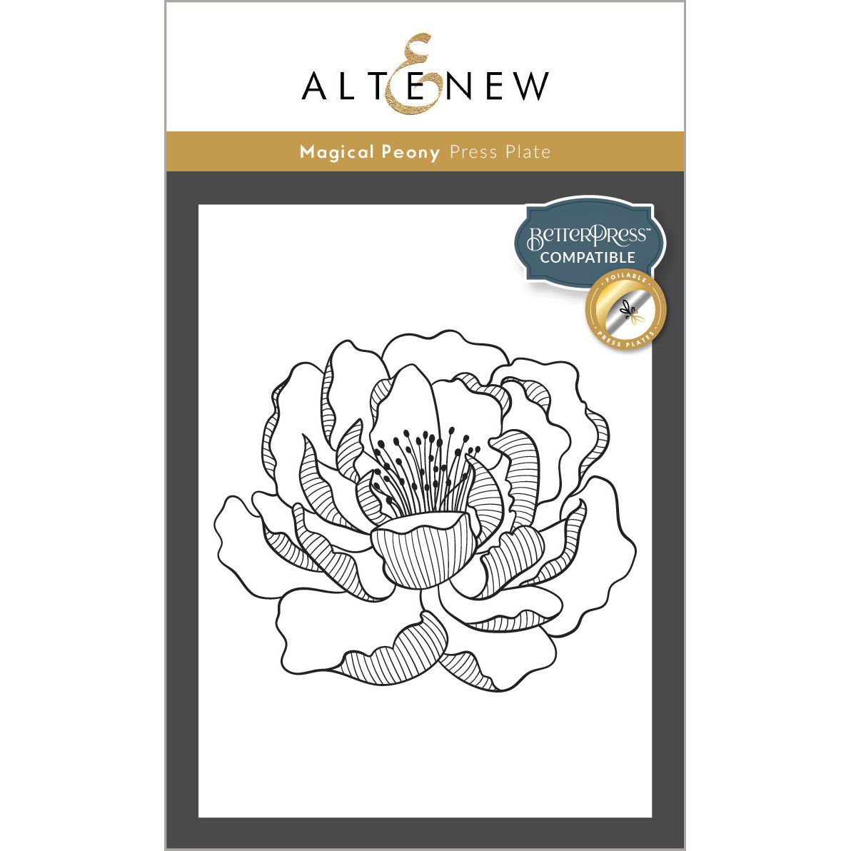 Altenew Magical Peony Press Plate alt10877