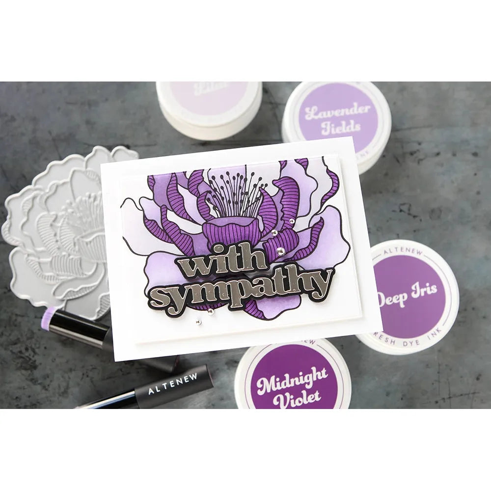 Altenew Magical Peony Press Plate alt10877 purple | color-code:ALT01