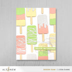 Altenew Mini Delight Sweet Popsicles Clear Stamp and Die Set alt11510bn hello my friend card