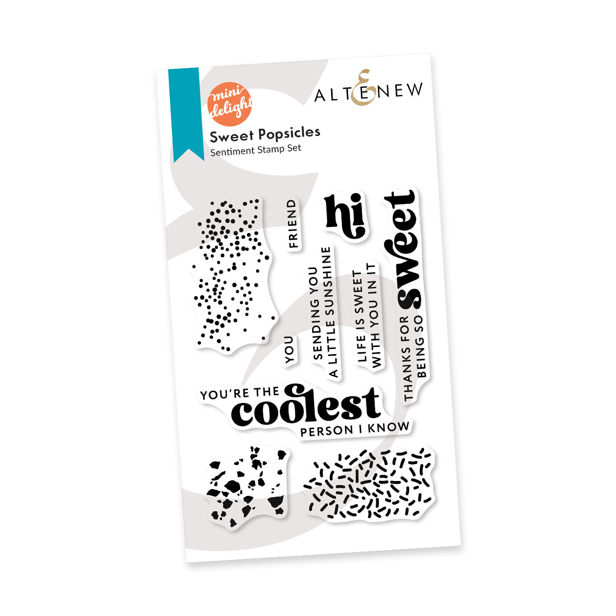 Altenew Mini Delight Sweet Popsicles Clear Stamp and Die Set alt11510bn product image 1