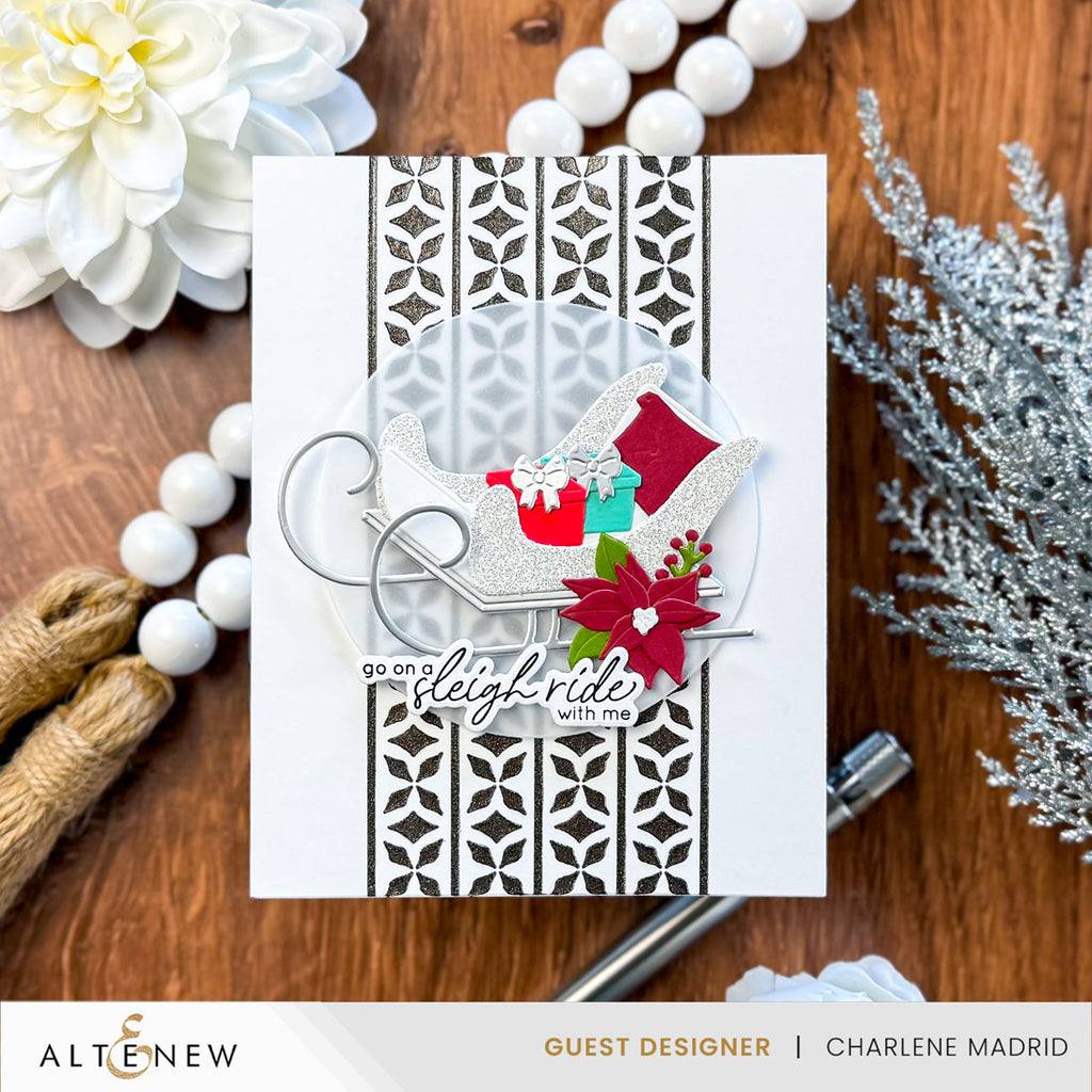 Altenew Moonstone Glitter Cardstock Pack alt10756 sleigh
