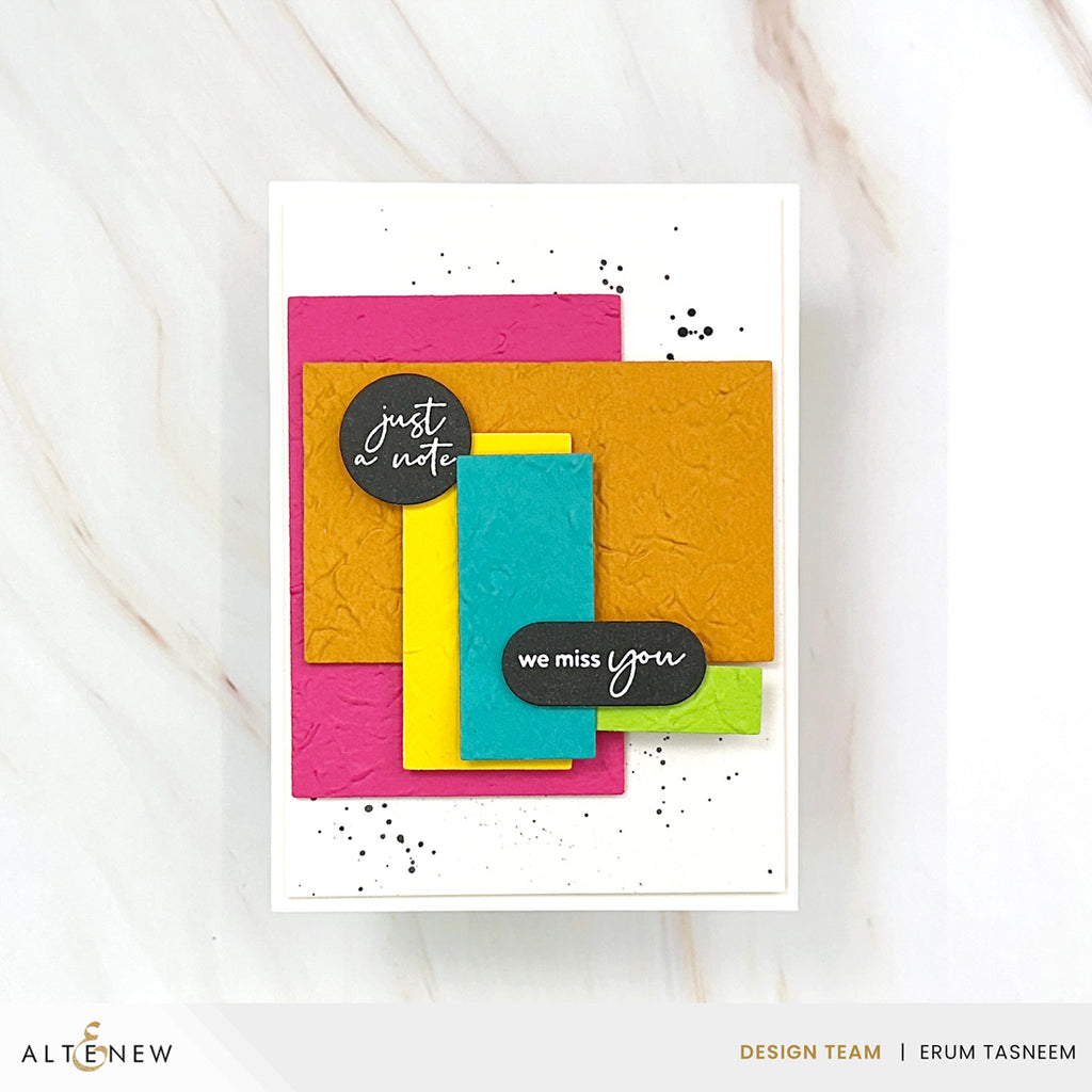 Altenew Nesting A2 Panels Dies alt11552 just a note we miss you card