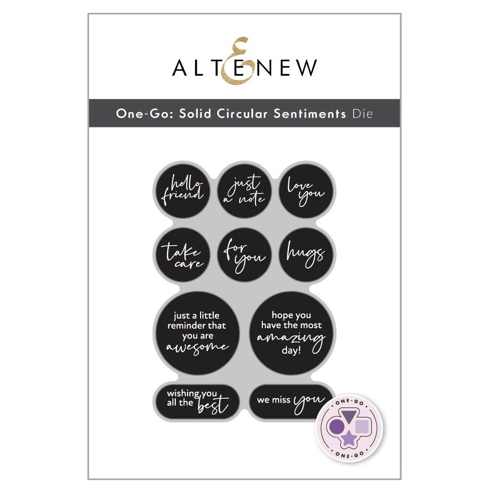Altenew One-Go Solid Circular Sentiments Press Plate and Die Set product image 2