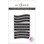 Altenew One-Go Solid Sentiment Banners Clear Stamp Die and Press Plate Set image 2