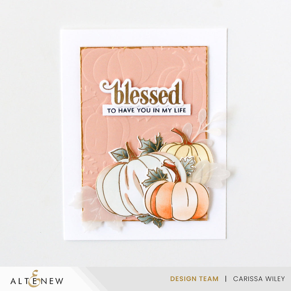 Altenew One-Go Sweet Pumpkins Simple Coloring Stencils alt10441 blessed