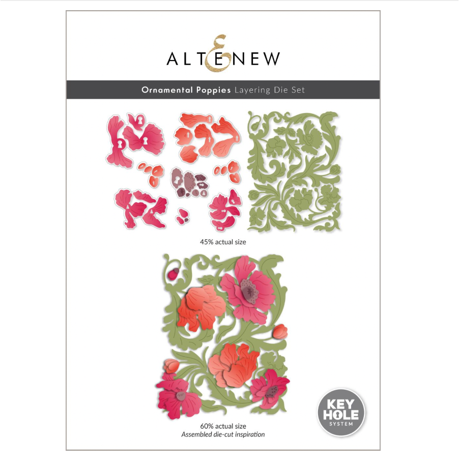Altenew Ornamental Poppies Layering Dies alt10727