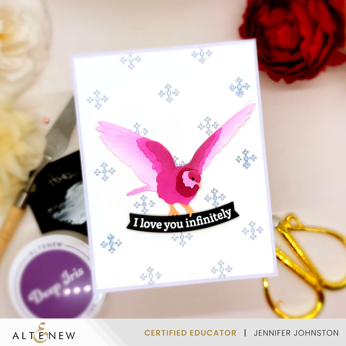 Altenew Patterned Petals Stencils alt10592 love you