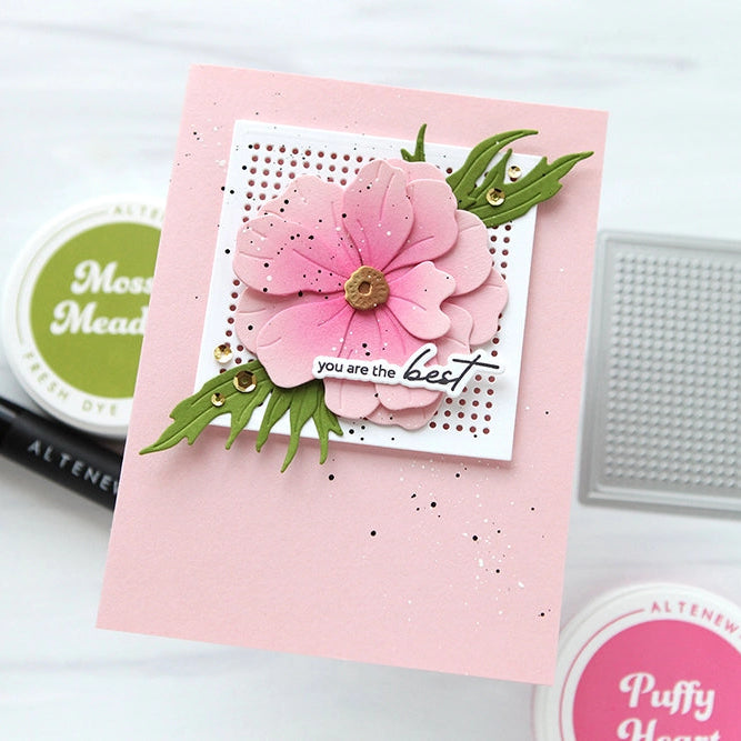 Altenew Pegboard Panels Dies alt11385 pink flower