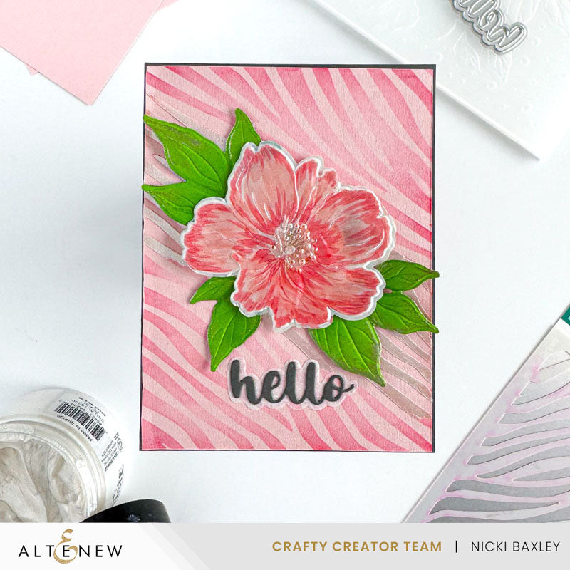 Altenew Playful Stripes Stencil alt10879 hello