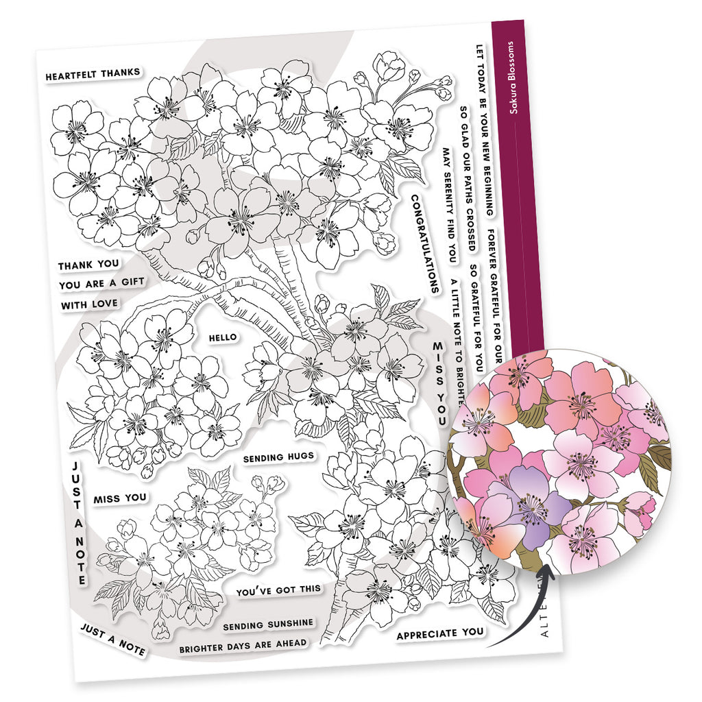 Altenew Sakura Blossoms Clear Stamps alt11356