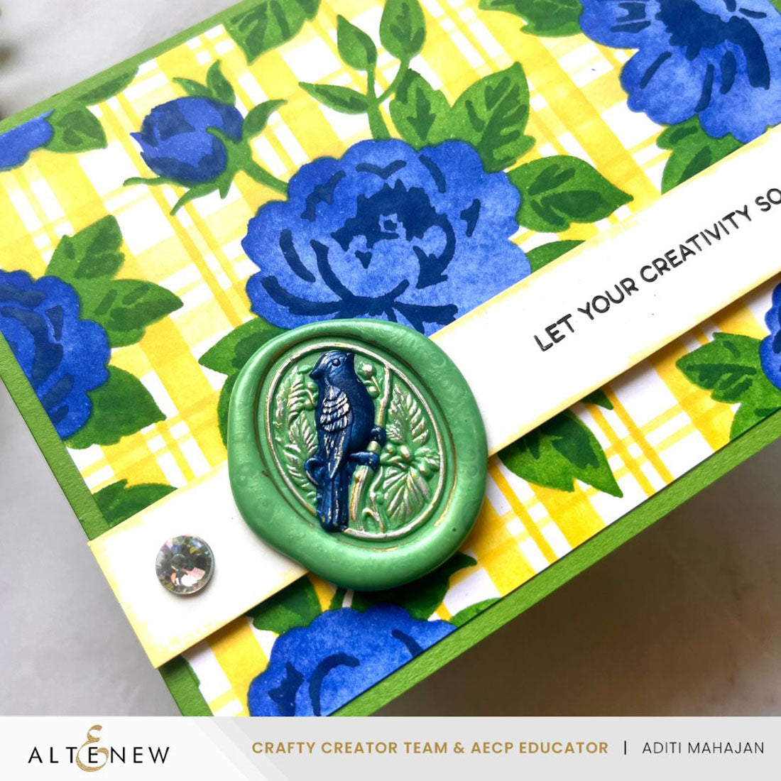 Altenew Sapphire Wax Beads alt10523 flowers
