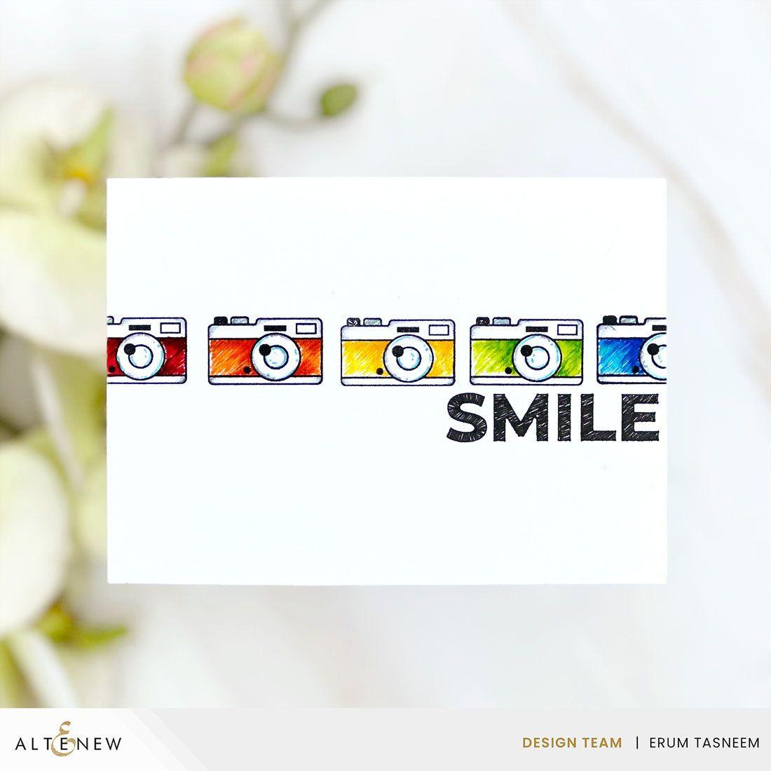 Altenew Shine Bright Clear Stamps alt7893 cameras