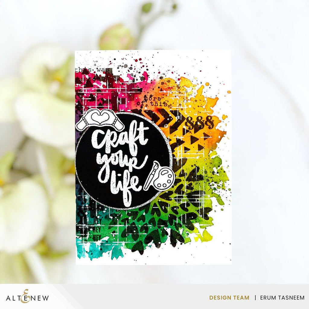 Altenew Shine Bright Clear Stamps alt7893 rainbow