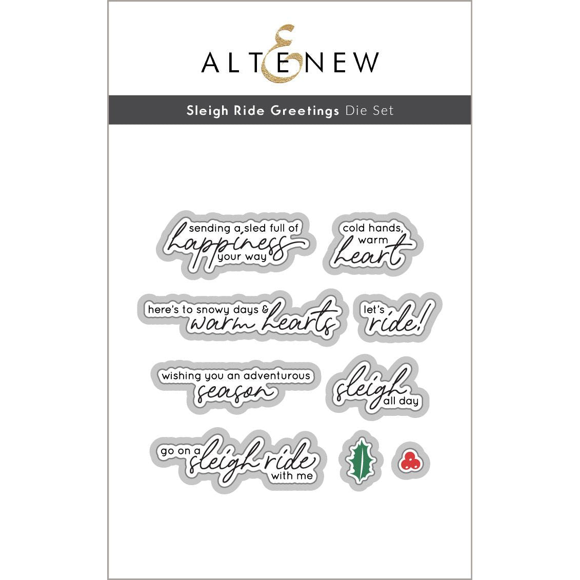 Altenew Sleigh Ride Greetings Dies alt10923