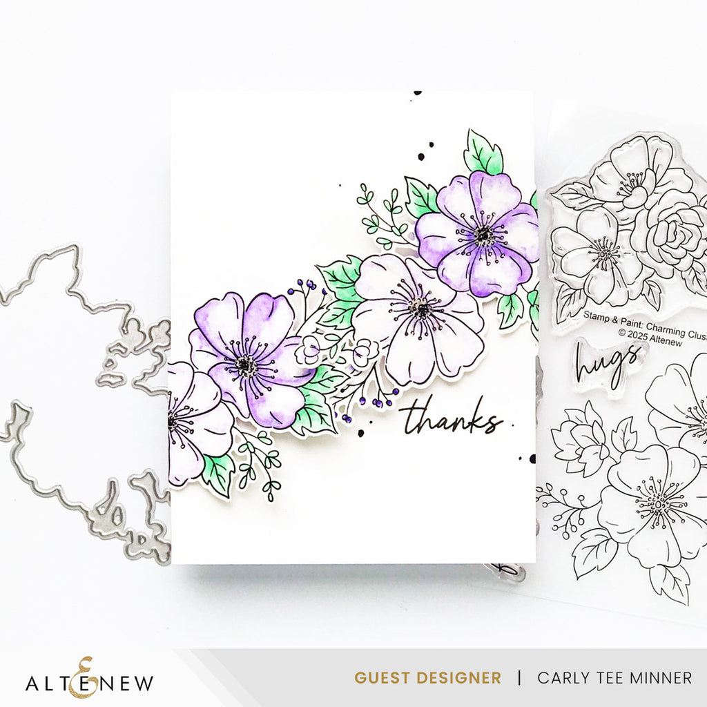 Altenew Stamp and Paint Charming Clusters Dies alt11077 thanks