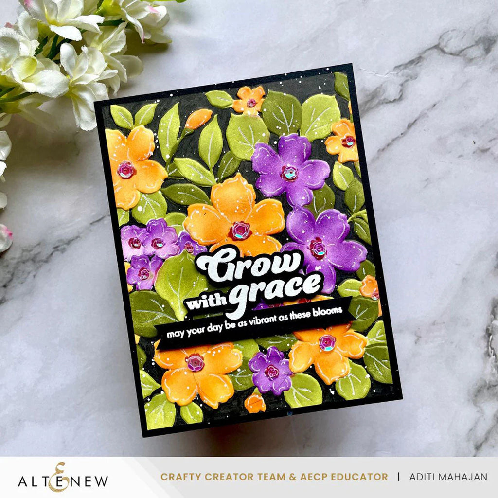 Altenew Stellar Sequins Set flowers