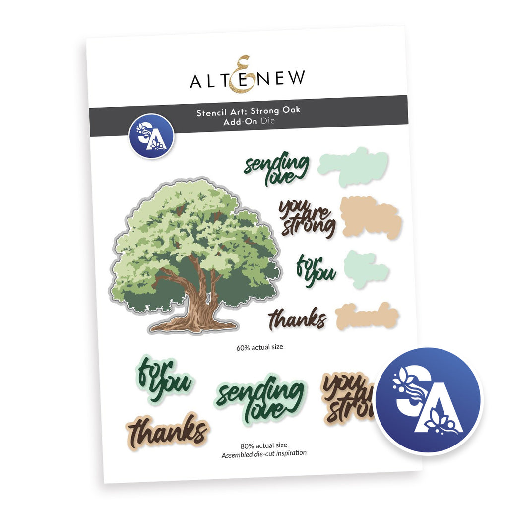 Altenew Stencil Art Strong Oak Add-On Dies alt10754