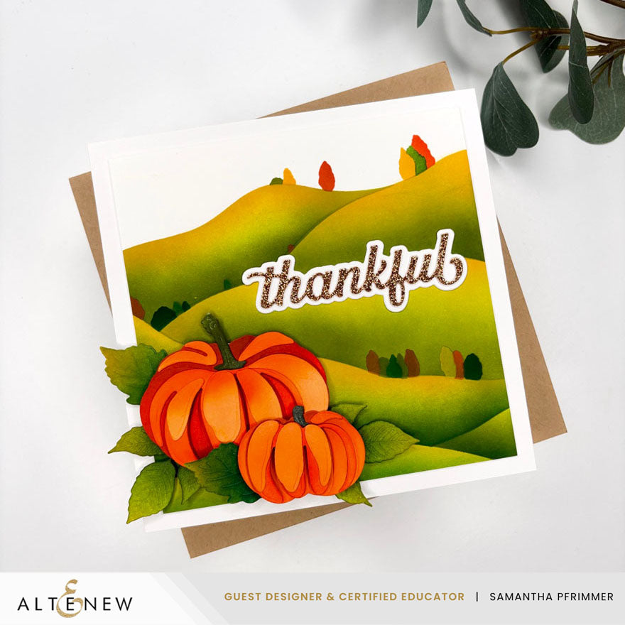 Altenew Stylish Greetings Dies alt10445 pumpkins