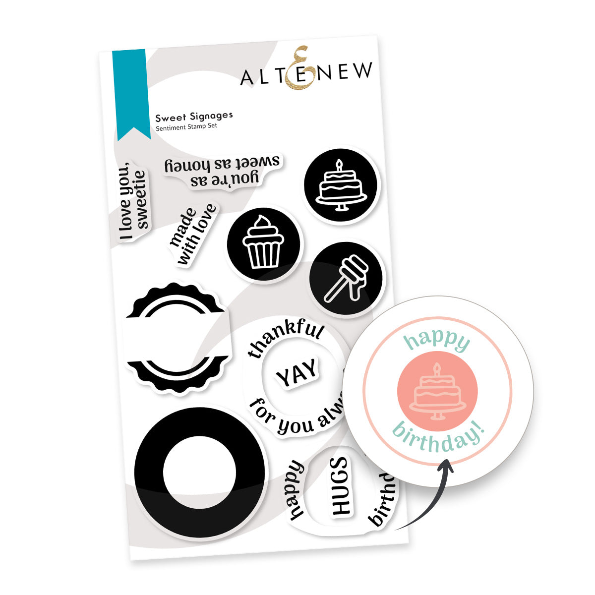 Altenew Sweet Signages Clear Stamps alt10358
