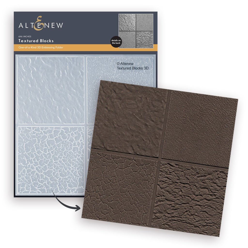 Altenew Textured Blocks 3D Embossing Folder alt11226