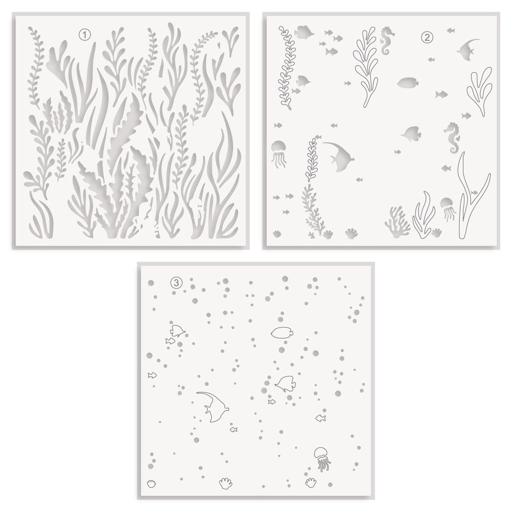 Altenew Undersea Jamboree Stencils alt11440 layers