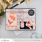 Altenew Vintage Study Fresh Dye Ink Pad Set paint brushes card