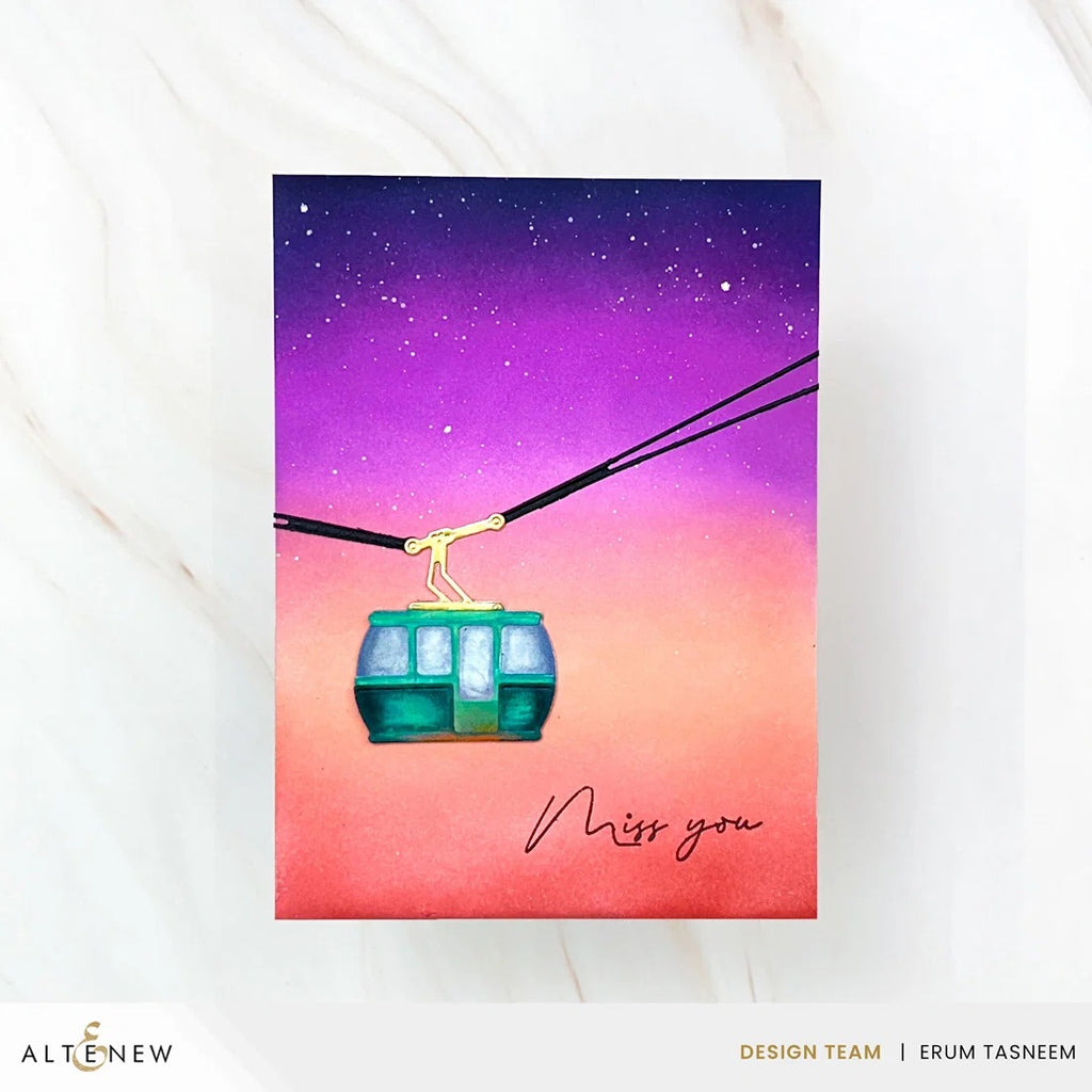 Altenew Wild Orchid Fresh Dye Ink Pad alt11471 miss you night sky card